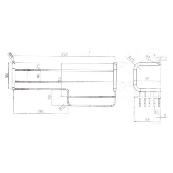 Eastbrook Rectangular Shower Basket 360mm Wide Chrome - Image 2