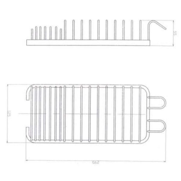 Eastbrook Rectangular Shower Basket 265mm Wide Chrome - Image 2