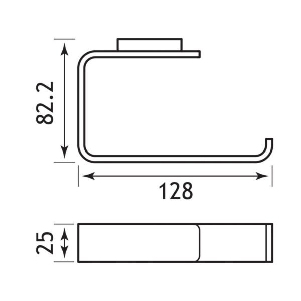 Eastbrook Vercelli Toilet Roll Holder Chrome - Image 2