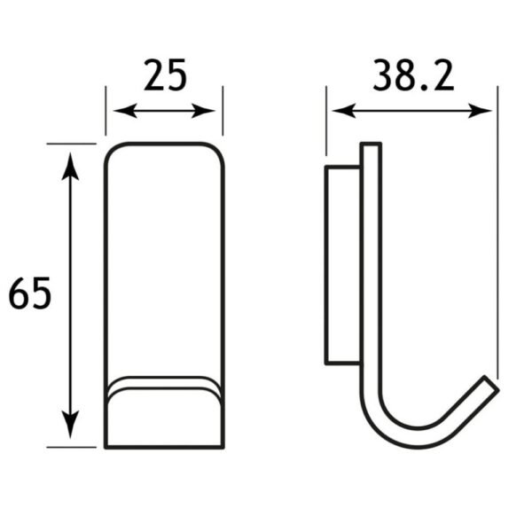 Eastbrook Vercelli Curve Robe Hook Chrome - Image 2