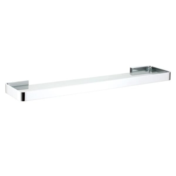 Eastbrook Vercelli Glass Shelf 600mm Long Chrome