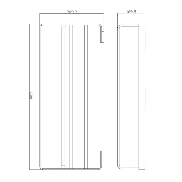 Eastbrook Vercelli Towel Rack with Bar Chrome - Image 2