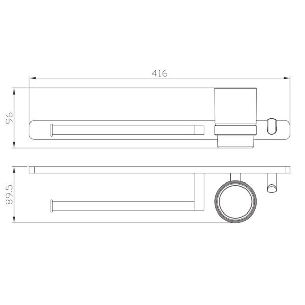 Eastbrook Asti Towel Ring, Robe Hook And Tumbler Holder - Image 2