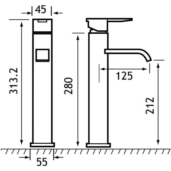 Eastbrook Prado 550 Mono Tall Basin Mixer Tap Chrome - Image 2