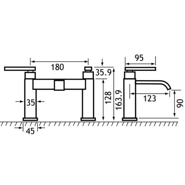 Eastbrook Prado 550 Bath Filler Tap Chrome - Image 2
