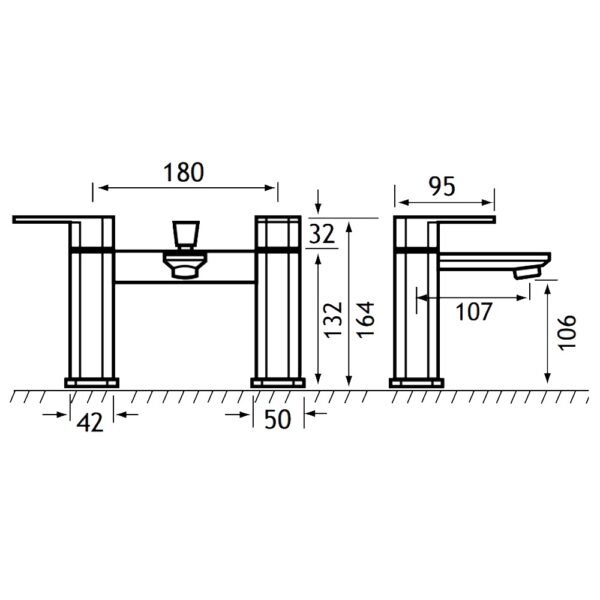 Eastbrook Prado 650 Bath Shower Mixer Tap With Kit Chrome - Image 2