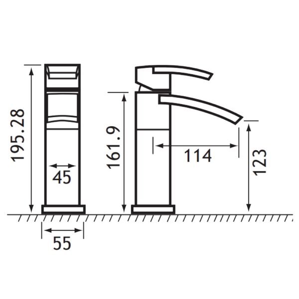 Eastbrook Estorick Mono Basin Mixer Tap With Click Waste Chrome - Image 2