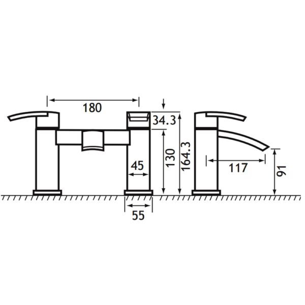 Eastbrook Estorick Bath Filler Tap Chrome - Image 2