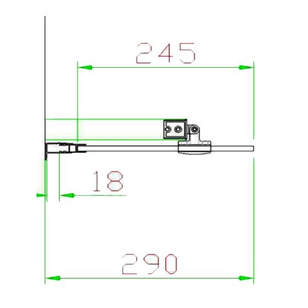 Eastbrook Volente Hinged Walk-In Shower Wetroom Glass Panel 6mm Frosted Glass Chrome - Image 2