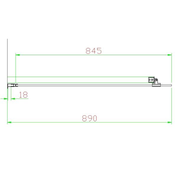 Eastbrook Volente Hinged Walk-In Shower Wetroom Glass Panel 6mm Frosted Glass Chrome - Image 7