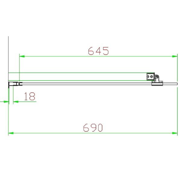 Eastbrook Volente Hinged Walk-In Shower Wetroom Glass Panel 6mm Frosted Glass Chrome - Image 4