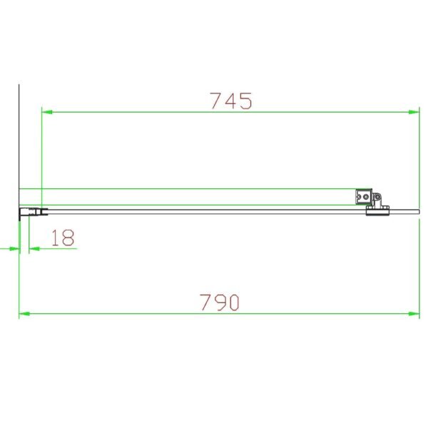 Eastbrook Volente Hinged Walk-In Shower Wetroom Glass Panel 6mm Frosted Glass Chrome - Image 6