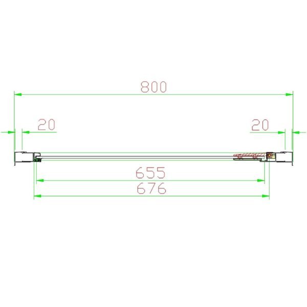 Eastbrook Volente Recessed Hinged Shower Door 6mm Frosted Glass Chrome - Image 4