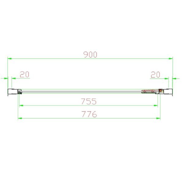 Eastbrook Volente Recessed Hinged Shower Door 6mm Frosted Glass Chrome - Image 5