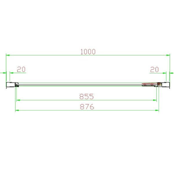 Eastbrook Volente Recessed Hinged Shower Door 6mm Frosted Glass Chrome - Image 6