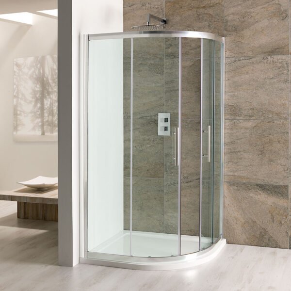 Eastbrook Volente 2 Door Offset Quadrant Shower Enclosure 6mm Glass Chrome