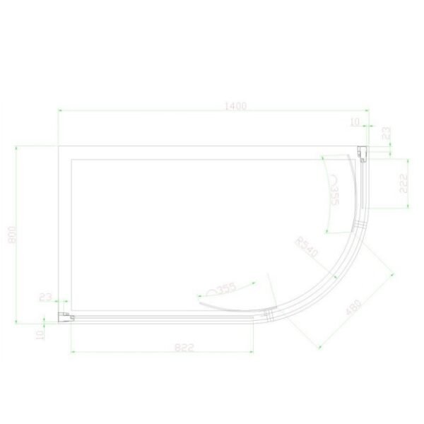 Eastbrook Volente 2 Door Offset Quadrant Shower Enclosure 6mm Glass Chrome - Image 16