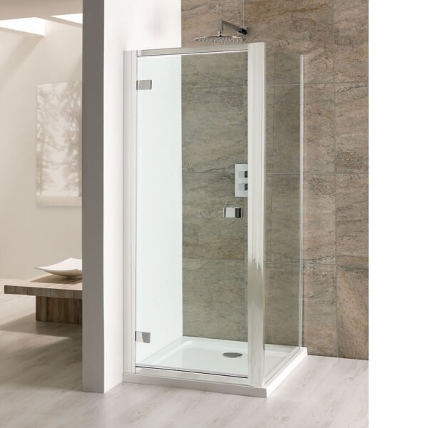 Eastbrook Volente Recessed Hinged Shower Door 6mm Glass Chrome