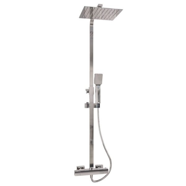 Eastbrook Square Thermostatic Bar Shower Mixer With Shower Kit And Shower Head