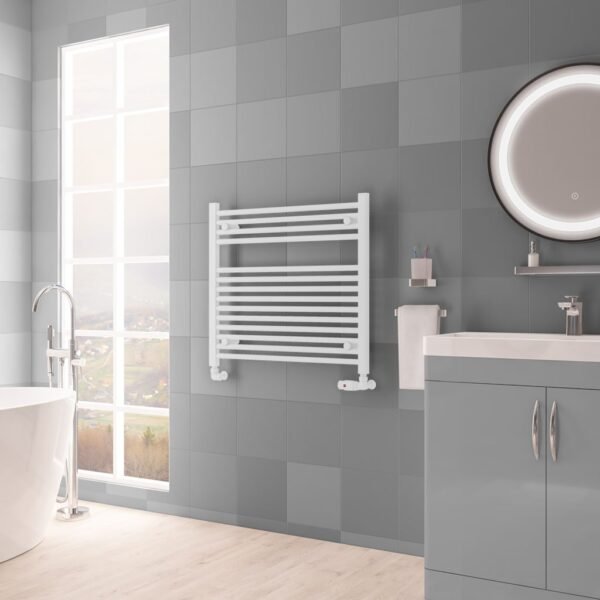 Eastbrook Biava Multirail Straight Heated Towel Rail Matt White - Image 5