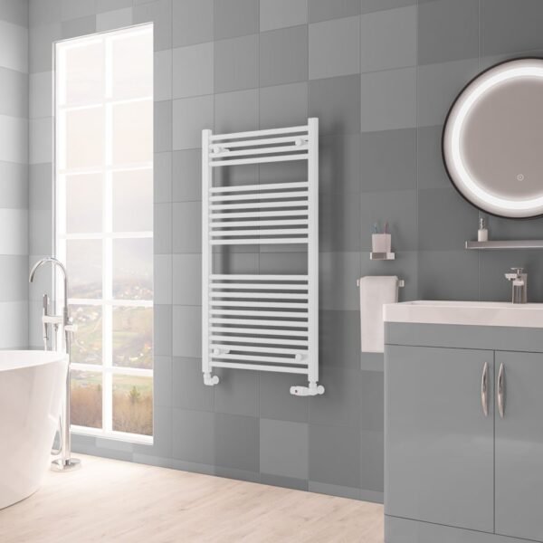 Eastbrook Biava Multirail Straight Heated Towel Rail Matt White - Image 7