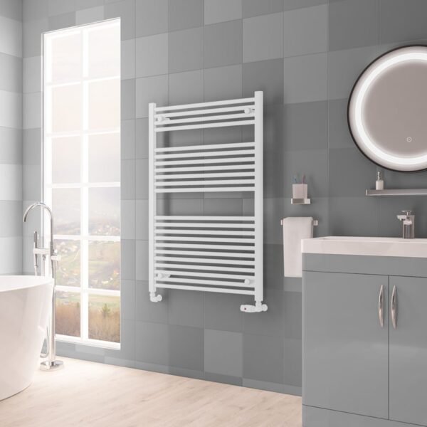 Eastbrook Biava Multirail Straight Heated Towel Rail Matt White - Image 8