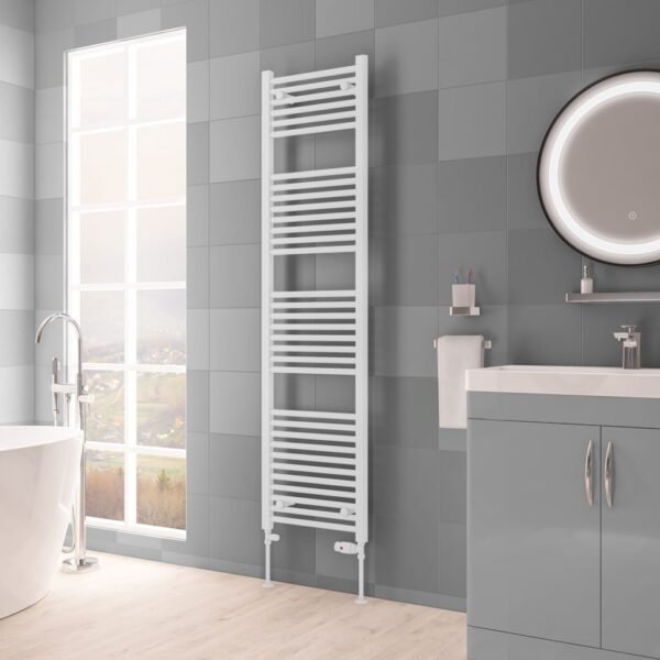 Eastbrook Biava Multirail Straight Heated Towel Rail Matt White - Image 9