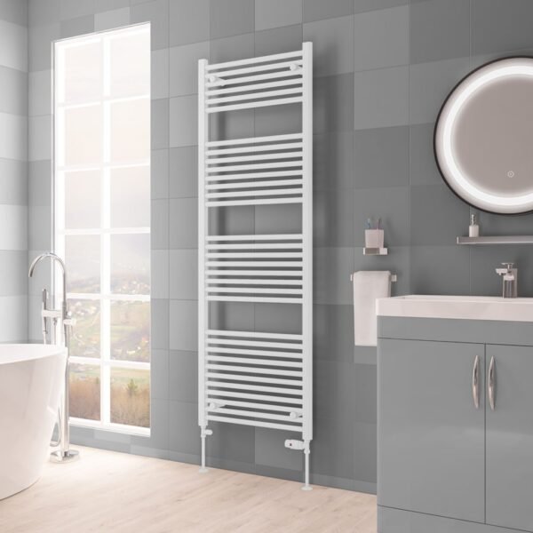 Eastbrook Biava Multirail Straight Heated Towel Rail Matt White - Image 10