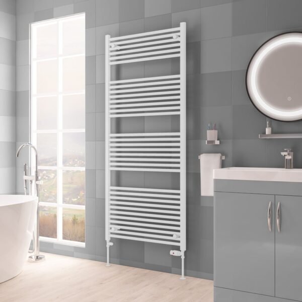 Eastbrook Biava Multirail Straight Heated Towel Rail Matt White - Image 11