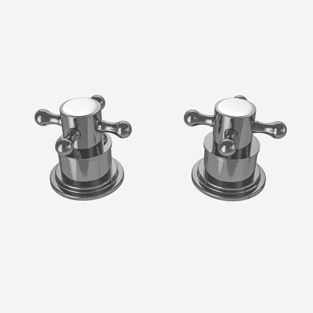 Eastbrook Traditional Side Valve Crosshead Handles For Bath Filler Taps Chrome