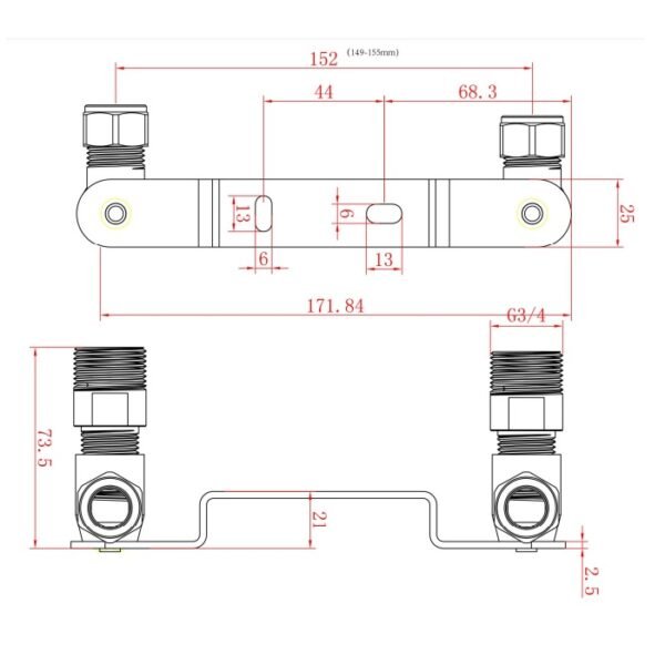 Eastbrook Concealed Fixing Bracket - Image 2