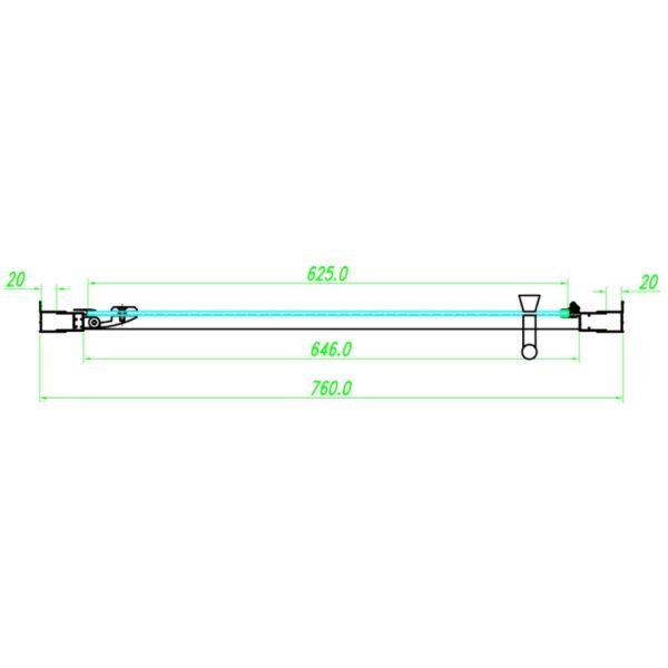 Eastbrook Vulcan Hinged Shower Door With Side Panel 5mm Glass Chrome - Image 3