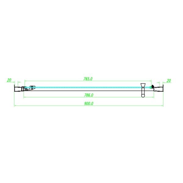 Eastbrook Vulcan Hinged Shower Door With Side Panel 5mm Glass Chrome - Image 4