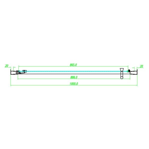 Eastbrook Vulcan Hinged Shower Door With Side Panel 5mm Glass Chrome - Image 5