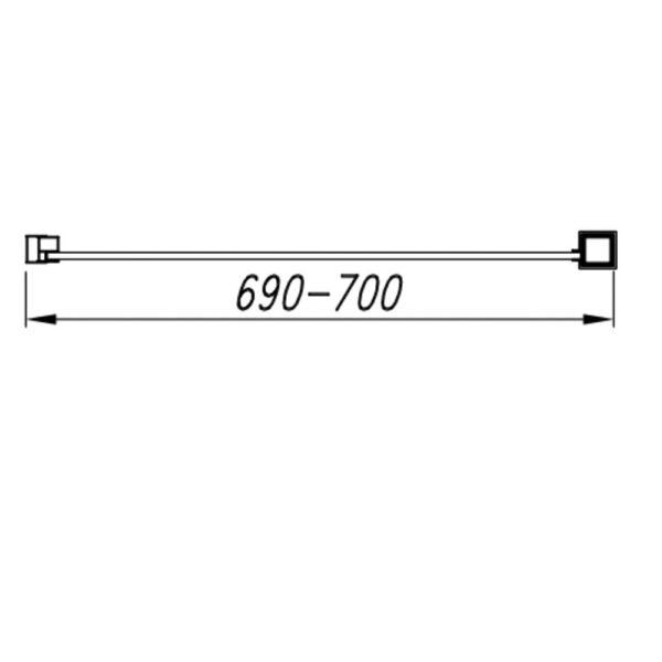 Eastbrook Valliant Round Pole Walk-In Wetroom Panel 8mm Glass Chrome - Image 3