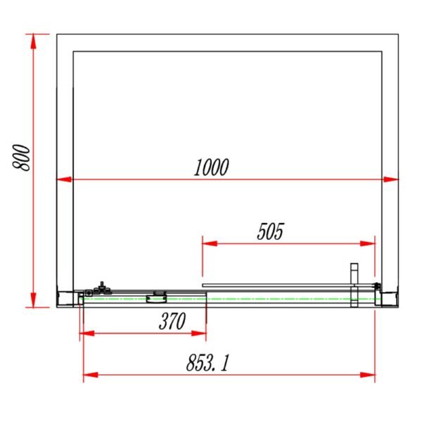 Eastbrook Corniche Sliding Shower Door With Side Panel And Towel Rail 8mm Glass - Image 2