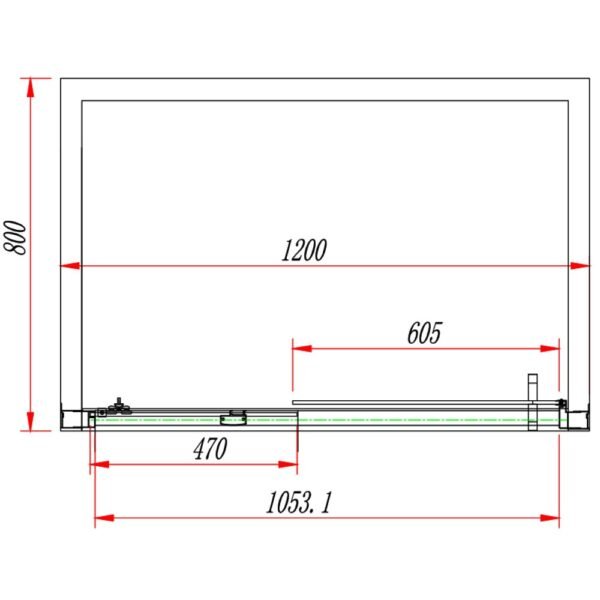 Eastbrook Corniche Sliding Shower Door With Side Panel And Towel Rail 8mm Glass - Image 4