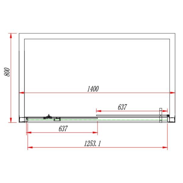 Eastbrook Corniche Sliding Shower Door With Side Panel And Towel Rail 8mm Glass - Image 5
