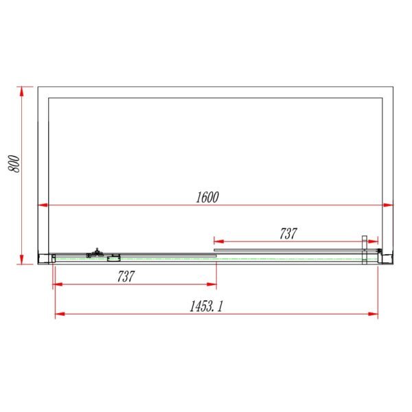 Eastbrook Corniche Sliding Shower Door With Side Panel And Towel Rail 8mm Glass - Image 6