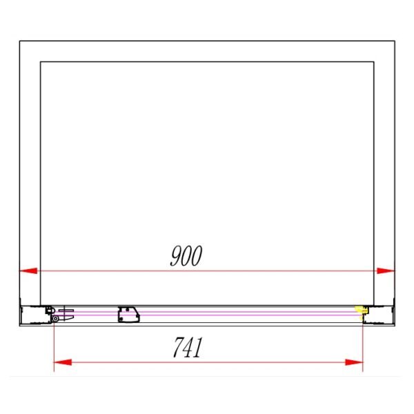 Eastbrook Corniche Recessed Hinged Shower Door 8mm Glass Chrome - Image 5