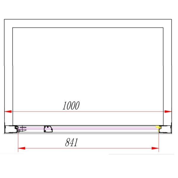 Eastbrook Corniche Recessed Hinged Shower Door 8mm Glass Chrome - Image 6