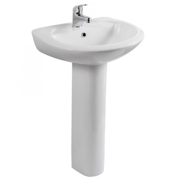 Eastbrook Loire Basin With Full Pedestal 535mm Wide White