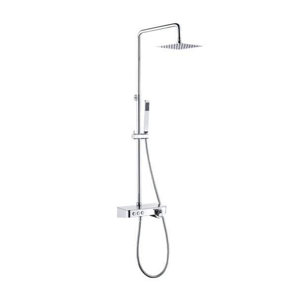 Eastbrook Thermostatic Bar Shower Mixer With Kit And Fixed Head Chrome
