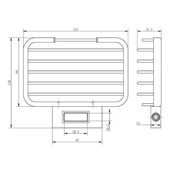 Eastbrook Soap Holder For 8.0016, 78.0017 & 78.0018 Slide Rail Kit Chrome - Image 2