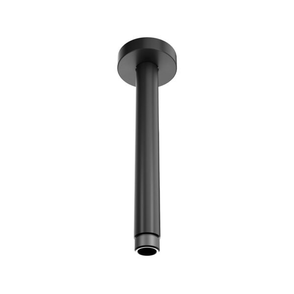 Eastbrook Ceiling Mounted Round Shower Arm 200mm Long Matt Smooth Black