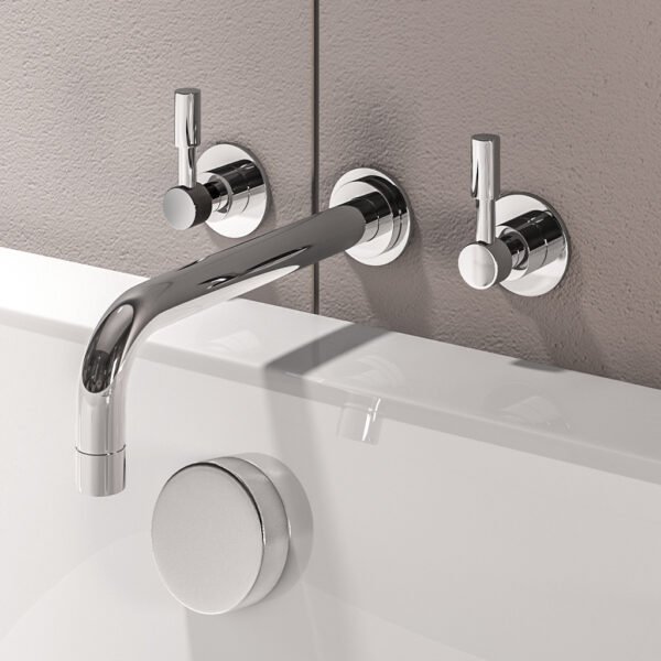 Eastbrook Leith Wall Mounted Bath Filler Tap Chrome - Image 3