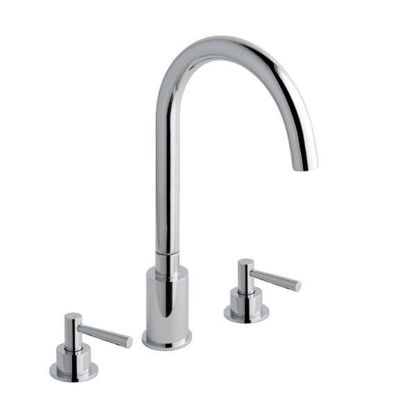 Eastbrook Prado 3 Hole Deck Mounted Basin Mixer Tap Chrome