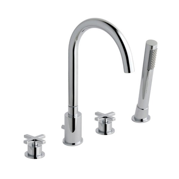 Eastbrook Prado Star 4 Hole Deck Mounted Bath Shower Mixer Tap Chrome
