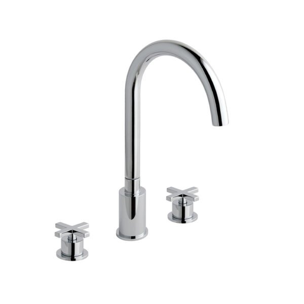 Eastbrook Prado Star 3 Hole Deck Mounted Bath Filler Tap Chrome