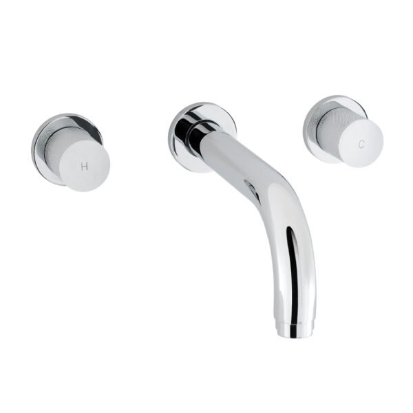 Eastbrook Prado Cylinder 3 Hole Wall Mounted Bath Filler Tap Chrome